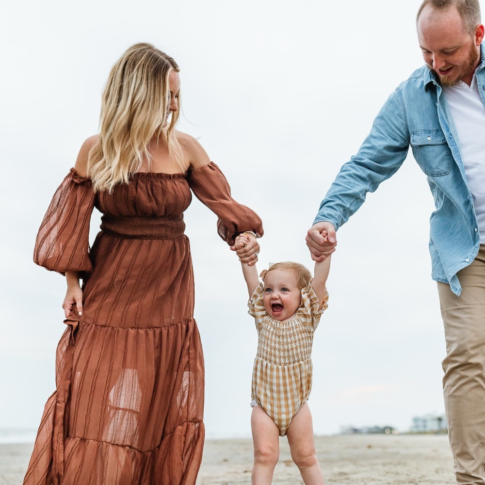 Vici Off-Shoulder Brown Maxi Dress